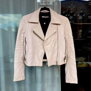 J BRAND XS 100% LAMB SKIN LEATHER MOTO JACKET